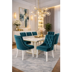 Krzesło Chesterfield PREMIUM KR-21 Turkus Piano 10